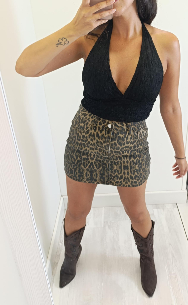 Falda Leopardo
