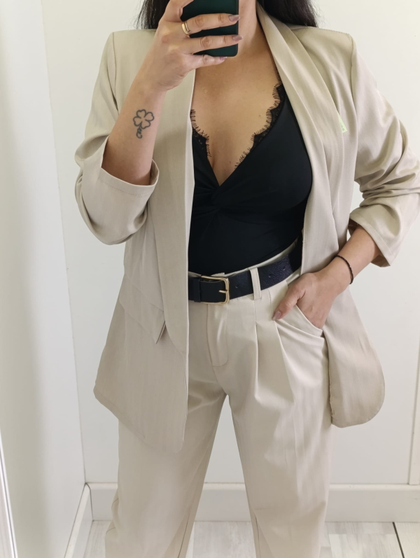 Blazer Traje Beige