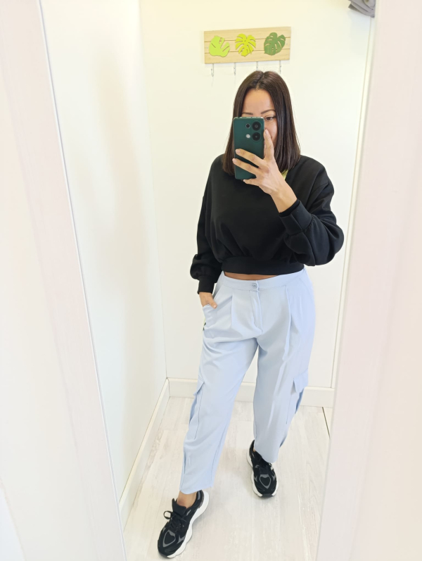 Pantalón Cargo Celeste