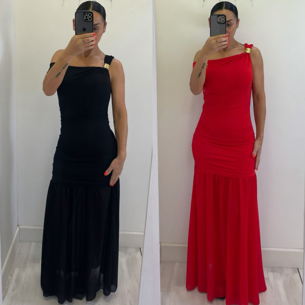 Vestido manga caída